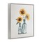 Stupell Industries Sunflowers in Bottles Trio Framed Giclee Wall Art Design by Svetlana Aleynikova